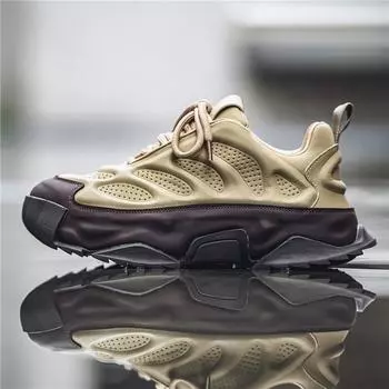 2024 autumn and winter Douyin live broadcast casual outdoor running shoes thick sole heightening color matching breathable dad sports shoes men s 39
