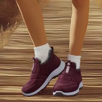 2024 autumn and winter fashion new women s comfortable solid color warm short snow boots 36 чёрный