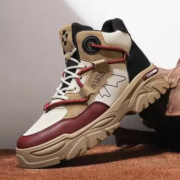 2024 autumn and winter live broadcast men s Martin boots retro locomotive boots breathable waterproof outdoor tooling casual men s boots tide 39 жёлтый