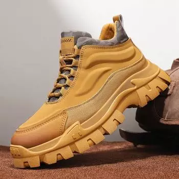 2024 autumn and winter men s shoes high-top Martin boots men s British style tooling locomotive shoes men s versatile casual trendy shoes 39