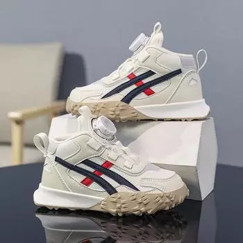 2024 autumn and winter new boys breathable high-value fashion non-slip trend sports shoes medium and large children s running shoes 26