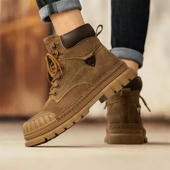 2024 autumn and winter new foreign trade hot-selling men s tooling shoes outdoor leisure high-top thick-soled Martin boots 38 золотой