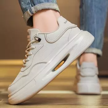 2024 autumn and winter new men s high-quality rubber and plastic outsole casual shoes microfiber thick baseplate shoes live sports men s shoes 39