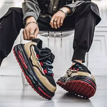 2024 autumn and winter new popular fashion men s shoes dad shoes comfortable bread shoes casual board shoes men s sports platform shoes 39