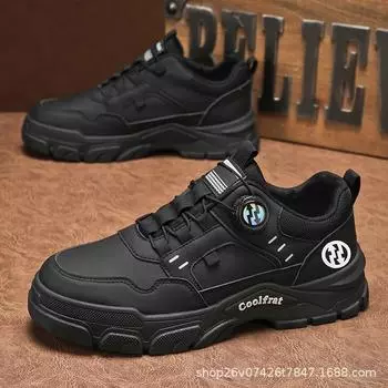 2024 autumn and winter new rotating button Martin shoes boots casual shoes tooling shoes sports trendy shoes versatile outdoor men s shoes 39 белый