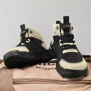 2024 autumn and winter star live broadcast microfiber men s boots trendy with outdoor tooling rhubarb boots rubber non-slip casual shoes men s shoes 39