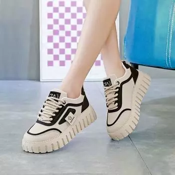 2024 autumn little white shoes women s shoes new Korean version student platform casual board shoes soft sole casual shoes mother breathable 35