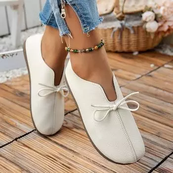 2024 Осенняя сетчатая дышащая женская обувь на плоской подошве, однотонные простые балетки, женская повседневная нескользящая обувь для ходьбы на открытом воздухе для женщин 36 белый