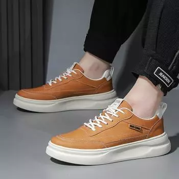 2024 autumn new anti-velvet leather breathable sports board shoes tooling catwalk tooling outdoor Hong Kong style live broadcast sports shoes 39 чёрный