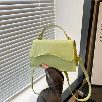 2024 autumn new bag women s fashion simple shoulder bag casual commuter messenger bag niche trend small square bag чёрный