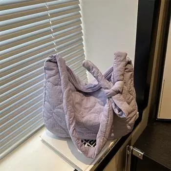 2024 autumn new beautiful simple fashion tote bag personalized casual retro niche design foreign style armpit bag чёрный