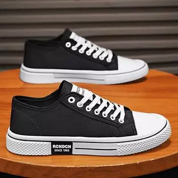 2024 autumn new canvas shoes men s casual Korean version trend board shoes sports low-top student cloth shoes youth tide 39
