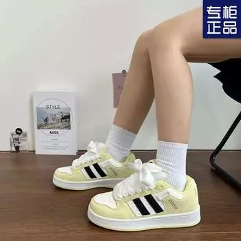 2024 autumn new Hong Kong style niche platform couple bread shoes women s Korean version fashion versatile student casual board shoes 35