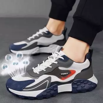 2024 autumn new men s platform dad shoes mesh breathable Forrest Gump running shoes live sports and leisure men s shoes 36
