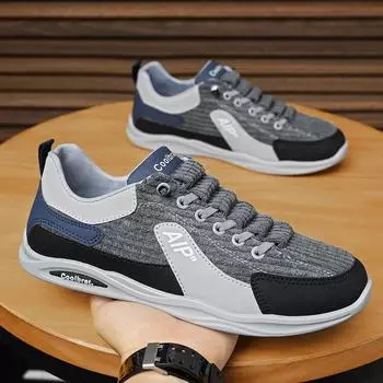 2024 autumn new men s shoes free of laces trend lazy shoes men s sports single shoes one pedal casual shoes 39 серый