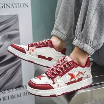 2024 Autumn New Men s Year of the Dragon Leather Embossed Dragon Board Shoes Teen Student Trend Shoes Live Sports Men s Shoes 39