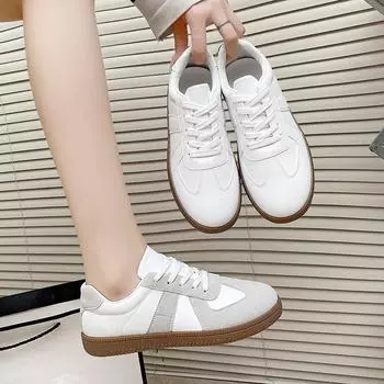 2024 autumn new retro moral training shoes women s autumn new shoes little white shoes sports shoes light casual shoes 36 белый