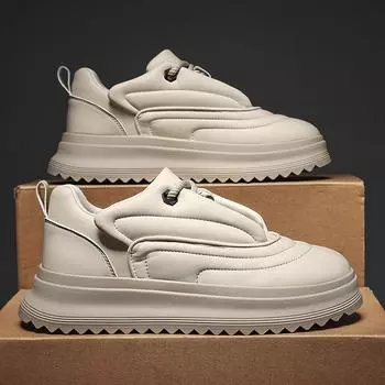 2024 autumn new trend bread shoes men s shoes casual dad shoes youth thick sole heightening white shoes 39