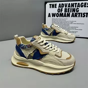 2024 autumn new versatile trend fashion men s shoes light luxury casual color matching daily low-top lace-up shoes 39