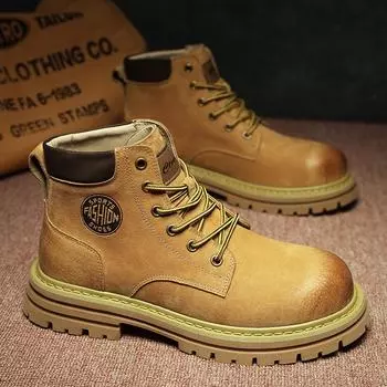 2024 Autumn Trend: Breathable Mid-Cut Boots - Thick-Soled, Height-Enhancing, Fashionable, Versatile Martin Work Boots 37 (Women s)