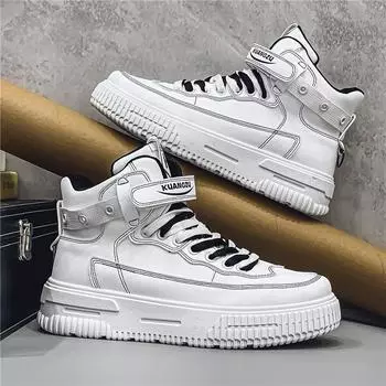 2024 Осень Зима Высокий Топ Повседневный Дышащий Hollow Board Shoes Унисекс Спорт Скейтбординг Обувь Модные Вулканизированные Кроссовки Мужские 35