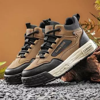 2024 Autumn Winter High Top Casual Breathable Trend Board Shoes Students Sports Skateboarding Shoes Fashion Vulcanized Shoes men 39
