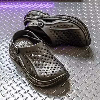 2024 Пляжные уличные сандалии мужские тапочки новые водонепроницаемые летние туфли для воды с большим носком дырявые туфли для мужчин сандалии обмотанные тапочки 40-41 белый