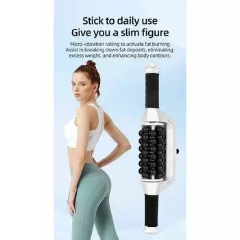 2024 Беспроводной роликовый массажер для фитнеса и уменьшения целлюлита, ручной массажер для похудения с вращающимся на 360 ° внутренним шариком