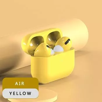 2024 Беспроводные наушники, всплывающие наушники-вкладыши с датчиком стерео объемного звучания, Bluetooth-наушники, гарнитура с сенсорным управлением жёлтый