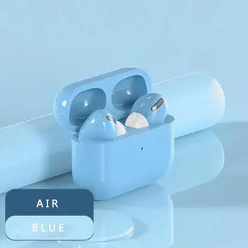 2024 Беспроводные наушники, всплывающие наушники-вкладыши с датчиком стерео объемного звучания, Bluetooth-наушники, гарнитура с сенсорным управлением синий