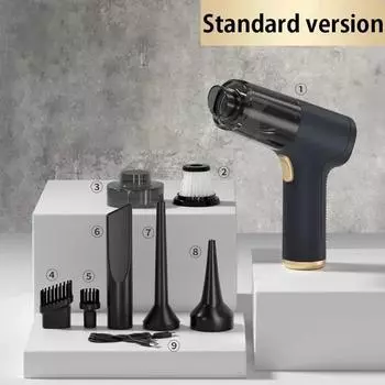 2024 Бесщеточный 1200000Pa беспроводной автомобильный пылесос сильный всасывающий ручной робот домашний и автомобильный мини-пылесос двойного назначения Updated version