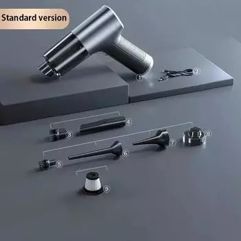 2024 Бесщеточный 12000Pa беспроводной автомобильный пылесос сильный всасывающий ручной робот домашний и автомобильный мини-пылесос двойного назначения Updated version