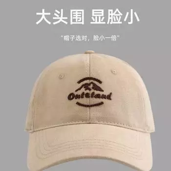 2024 большая окружность головы квадратная шляпа студентка мягкая кепка пара показ мод лицо маленькая бейсболка мужчины M56-58cm чёрный