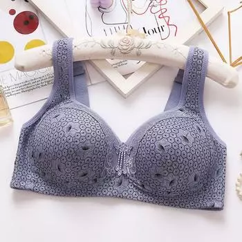 2024 большой размер нижнего белья для женщин без стальных колец, большая поддержка верхней части груди, под грудью, сзади, тонкий бюстгальтер 36/80 темно-серого