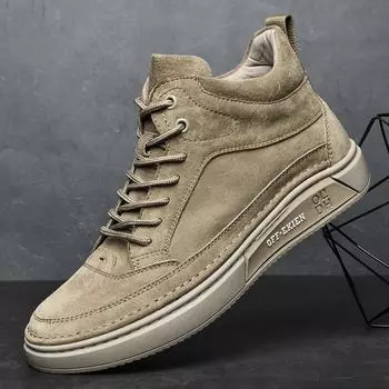 2024 Boots Men Genuine Leather Cow Suede Casual Shoes Desert Work Shoes Mens Winter Outdoor Shoes Motocross Boots 38