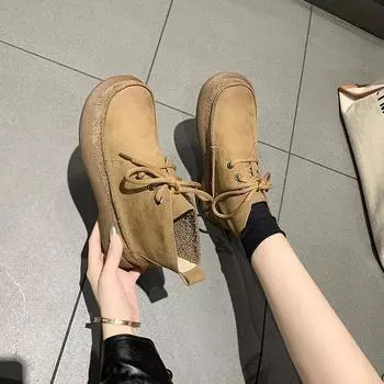 2024 Ботинки женские зимние 2024 Ботильоны Кроссовки Зимние ботинки Женские туфли на платформе Удобные круглые на низком каблуке Элегантные осенние панк 35 хаки