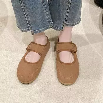 2024 Брендовая женская обувь Baotou, женские тапочки, модные повседневные тапочки с неглубокой подошвой, женские новые горячая распродажа, бархатные тапочки на плоской подошве 35 абрикосовый