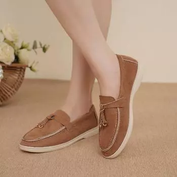 2024 Брендовая женская обувь Большие размеры Женские туфли на плоской подошве Модные повседневные туфли на плоской подошве Лидер продаж Круглый носок Твердые плоские тапочки Zapatos 36