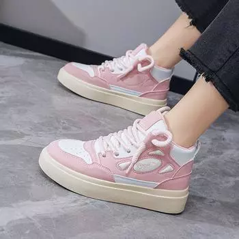 2024 брендовые кожаные женские кроссовки на платформе, женские спортивные кроссовки, женская вулканизированная обувь, кроссовки, повседневные женские кроссовки 35 чёрный