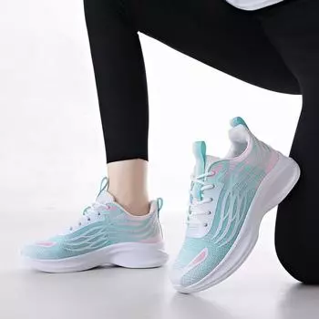 2024 Брендовые сетчатые женские кроссовки Белые женские кроссовки на платформе Женские вулканизированные туфли Повседневные женские кроссовки zapatos de mujer 35 зелёный