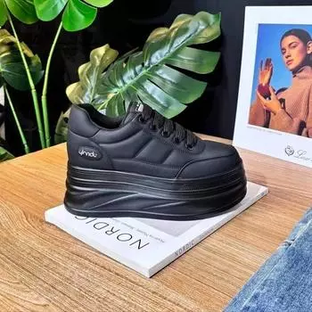 2024 Брендовые женские туфли со шнуровкой спереди, женские вулканизированные туфли, модные, с круглым носком, горячая распродажа, кроссовки на твердой платформе Zapatos 34 бежевый