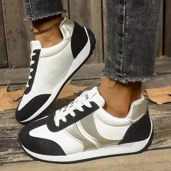 2024 Брендовые женские туфли со шнуровкой спереди, женские вулканизированные туфли, горячая распродажа, цветные, новые, повседневные туфли больших размеров для активного отдыха, Zapatos 36 чёрный