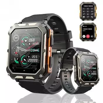 2024 C20 Pro Смарт-часы BT Беспроводной вызов Голосовой помощник Бизнес Открытый спорт IP68 Водонепроницаемые наручные часы Смарт-часы для мужчин