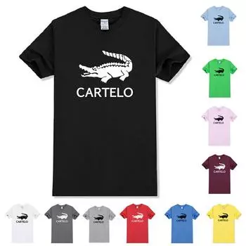 2024 CARTELO Весна/Лето Новая футболка из 100 хлопка с принтом и круглым вырезом для мужчин и женщин Футболка для пар S белый