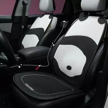 2024 Cartoon Panda Car Seat Cushion Full Set Fashion Breathable Car Seat Cushion Cover Anti Slip Panda Interior Accessories