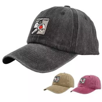 2024 Мультфильм Кролик Утка Стираная Вышивка Бейсболка Анимация Четыре Сезона Американская adult хаки