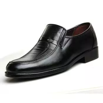 2024 Casual Loafers for Men Round Toe Mens Formal Shoes Business Handmade Slip-On Mens Flat Shoes Mocasines Zapatos De Hombre 38 коричневый
