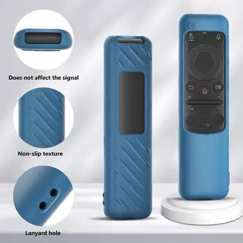 2024 Чехол для пульта дистанционного управления для Samsung 8K Neo QLED HDR Smart TV Защитный чехол для пульта дистанционного управления BN59-01432A Защитный чехол синий
