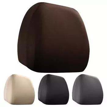 2024 Чехол на подголовник автомобильного сиденья Эластичный чехол для защиты подголовника автомобиля от пыли Защитные принадлежности для автомобильных сидений для грузовиков, внедорожников, минивэнов чёрный