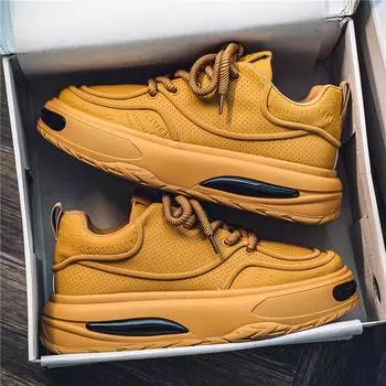 2024 четыре сезона Guochao мужские красные нишевые туфли на платформе ins board shoes гонконгский стиль платформа дышащая спортивная обувь мужская прилив 39 белый